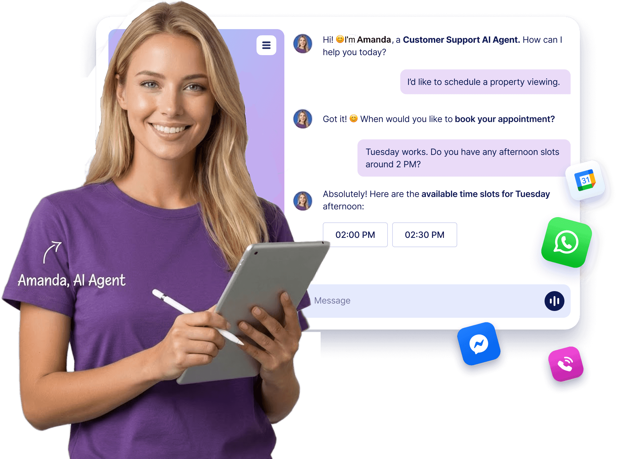 Amanda, Customer Support AI Agent